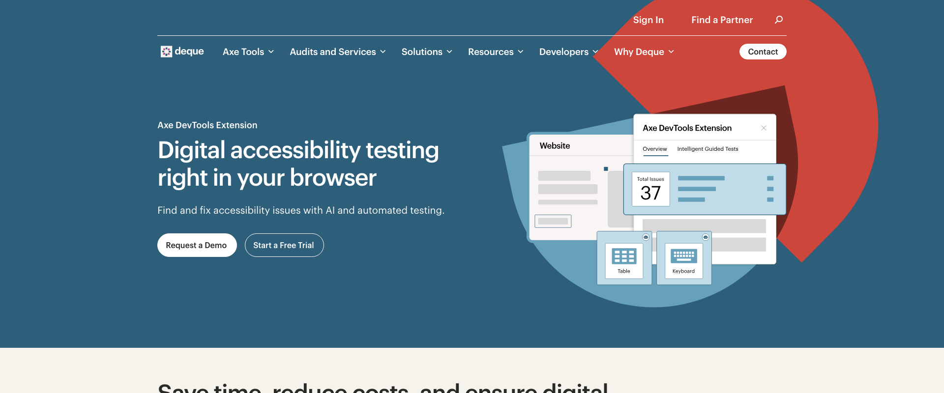Axe devtools extension hero