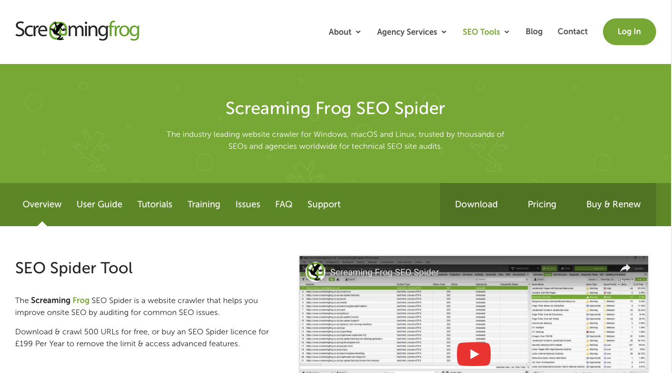 Screaming frog